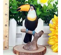 POENVFPO Modèle de Toucan Animal Jouet de Simulation en Plastique Jouet de Puzzle pour Enfants Vif et Réaliste pour la Famille ABS + Plastique Noir + Jaune 60 * 40 * 95mm