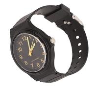 POENVFPO Montre à Quartz Sport, Silencieuse et Étanche WR50M, Résistante aux Chocs et aux Rayures avec Grand Miroir, pour Natation, Étudiants et Vie Quotidienne (Black)