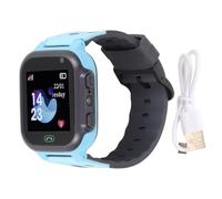 POENVFPO Montre Intelligente pour Enfants, Appel Bidirectionnel, Caméra SOS, Positionnement LBS, écran Tactile, avec Mode Salle de Classe, Jeux, Réveil, pour Garçons et Filles de 4 à 12 (Blue)