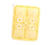 POENVFPO Moule à Glace en Forme D'Ours pour une Fabrication Facile de Crème Glacée, Moule en Silicone en Forme de Petit Ours pour les Fêtes et les événements, Conception à 4 Grilles, Matériau de