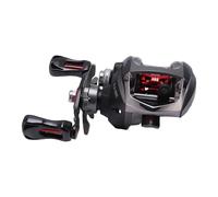 POENVFPO Moulinet Baitcasting, Double Système de Freinage Magnétique avec Traînée de 8 Kg et Rapport de Vitesse de 6,3:1, Roulement Lisse et Grande Coupelle de Ligne, pour la Pêche en Eau