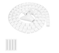 POENVFPO Organisateur de Câbles Flexible en Spirale avec Conception Zippée pour Une Utilisation à la Maison et au Bureau, Idéal pour Gérer Les Cordons et Les Fils, 1 unité (1. Rose Kham*)