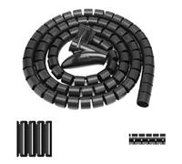 POENVFPO Organisateur de Câbles Flexible en Spirale avec Conception Zippée pour Une Utilisation à la Maison et au Bureau, Idéal pour Gérer Les Cordons et Les Fils, 1 unité (1,5 m * 28 mm)