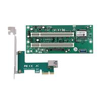 POENVFPO PCI-E X1 à Double Convertisseur D'extension de Carte PCI Riser avec Câble de Port USB 3.0 pour Le Transfert de Données à Haute Vitesse, Plug et Lecture pour Les Utilisateurs de et [Carte