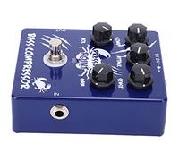 POENVFPO Pédale de Compresseur de Guitare Basse, Coque en Alliage d'aluminium, Conception True Bypass, 11,9 X 9,4 X 3,8 Cm, avec Commandes d'attaque et de Détection pour Bassistes et Guitaristes