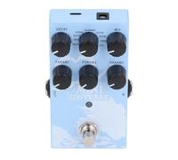 POENVFPO Pédale d'effet Guitare Reverb Numérique, 9 Types de Sons, Alimentation USB-C, Boîtier en Métal, 112x68x40mm, pour Musiciens et Enregistrement en Studio
