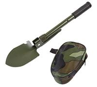 POENVFPO Petite Pelle de Camping Pliante, Pelle Compacte Multifonctionnelle avec Pochette de Transport pour Le Jardinage, Tout-Terrain, Urgence en Voiture, Enlever la Glace (Armée Verte)