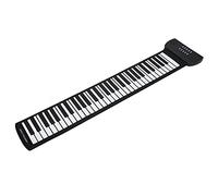 POENVFPO Piano à Main 61 Touches, Clavier électrique Pliable en Silicone | Alimentation USB Rechargeable, 16 Tonalités et Enregistrement, Haut-parleur intégré, Prise Casque pour une Pratique