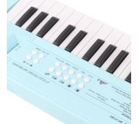 POENVFPO Piano pour Enfants 37 Touches, Clavier électronique Portable avec Microphone et Fonction D'enregistrement, 2 Tonalités 16 Chansons 4 Rythmes, pour Enfants Débutants, éducation (BLUE)