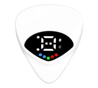 POENVFPO Pick de Guitare 2-en-1 Tuner Numérique, écran LED 12 Tone String Instrument Plectrum Tuning Tool for Electric, Acoustic Guitars, Bass, Ukulelele