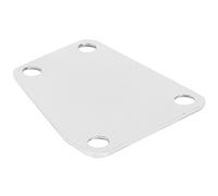 POENVFPO Plaque de Manche de Guitare Trapézoïdale 4 Trous pour Basse Jazz | Connexion Renforcée pour Guitare électrique et Guitare Cigar Box, 2,6x2 Po, argenté chromé, Comprend 4 Vis