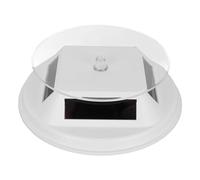 POENVFPO Plateau Tournant Solaire électrique pour Affichage de Produits Photo, Vue à 360 Degrés, Rotation Stable, Alimentation écologique, adapté aux Supermarchés