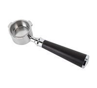 POENVFPO Porte-filtre à café avec Manche en Bois, 58mm (Type C) | Acier inoxydable, Conception détachable, Poignée ergonomique, Durable