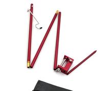 POENVFPO Poteau Lumineux Pliable, Support de Lampe de Camping Léger en Alliage d'aluminium avec Crochet, Idéal pour Les Activités de Plein Air comme Le Camping et la Pêche (Rouge)