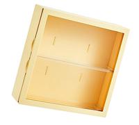 POENVFPO Présentoir Mural de Figurines d'action, sans Clous ni Perçage, Boîte Aveugle, Support de Rangement pour Poupées, Cadeau (Jaune crème)
