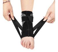 POENVFPO Protecteur de Cheville Fixe pressurisé pour Sport, Sangle élastique Respirante, Attelle de Soutien de Cheville pour la Récupération des Blessures à la et Les Activités Sportives (Black #69)