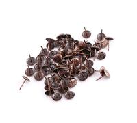 POENVFPO Punaises Décoratives en Fer de Style Vintage pour Meubles et Décoration d'intérieur, 100 Pièces par Sac, Tailles et Designs Assortis pour Bricolage et Cadeaux (Rouge 11 * 16mm)