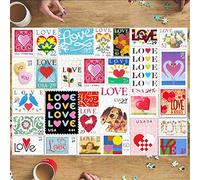 POENVFPO Puzzle Love Stamps en Bois de 200 Pièces pour Exercices Cérébraux pour Couples, Stimule la Patience et Les Capacités d'observation (comme montré)