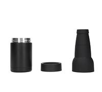 POENVFPO Récipient Isolant Sous Vide à Double Paroi en Acier Inoxydable pour Boissons Froides avec Décapsuleur, Portable et Durable pour les Activités de Plein Air (BLACK)