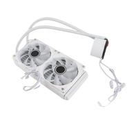 POENVFPO Refroidisseur D'eau CPU 240 Mm Double Ventilateur 120 Mm PWM Synchronisation Réglable pour AM4 AM3 + AM3 FM2 + FM2 AM5-éclairage ARGB Lumineux (WHITE)