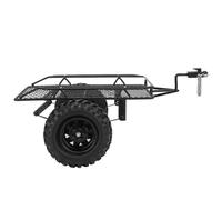 POENVFPO Remorque RC en Métal, Voiture de Simulation élégante pour D90 SCX10, Pneus en Caoutchouc + Métal, Remorque Seau pour Voiture RC 1/10, Kit de Bricolage, Installation Amusante pour SCX10