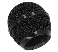 POENVFPO Remplacement de la Tête de Microphone 55 Mm/2,17 Pouces, Grille Résistante aux Bosses avec Pare-brise en Mousse intégré pour Sm58s, Sm58lc, Beta58a et Autres Modèles (BLACK)