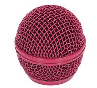 POENVFPO Remplacement de la Tête de Microphone 55 Mm/2,17 Pouces, Grille Résistante aux Bosses avec Pare-brise en Mousse intégré pour Sm58s, Sm58lc, Beta58a et Autres Modèles (Rose rouge)