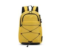 POENVFPO Sac à dos de voyage léger avec fermetures éclair antivol et sifflet de sécurité pour les déplacements en plein air, Jaune, 20L och under, Décontracté