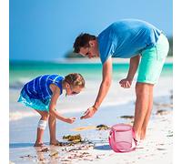 POENVFPO Sac Fourre-Tout en Maille de Coquillage pour Enfants, Sac de Jouets de Plage en Nylon Durable avec Fermetures éclair et Sangles Réglables pour Les Activités de Plein Air