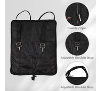 POENVFPO Sac pour Baguettes de qualité Supérieure avec Rembourrage de 6 Mm, étui en Tissu Oxford, Rangement de Grande capacité pour 6 Paires, Bandoulière, Protection étanche à l'humidité pour (Black)