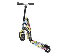 POENVFPO Scooter coloré pour Enfants en Bas âge, Scooter d'équilibrage à Double Usage en Acier Léger, Hauteur Réglable pour Les Enfants âgés de 3 à 12 Ans