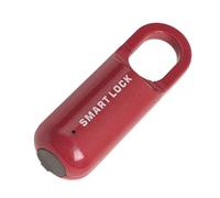 POENVFPO Serrure à Empreintes Digitales, Antivol Durable, Cadenas à Empreintes Digitales pour Bagages et étuis, en Alliage de Zinc, Rechargeable par USB (rouge)
