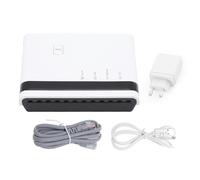 POENVFPO Serveur d'impression USB 4 Ports, LAN 10/100 Mbps et Hub de Partage D'imprimante sans Fil 2,4 G pour Réseau de Bureau à Domicile (Prise UE)