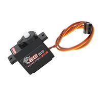 POENVFPO Servo à Engrenages en Plastique 6G pour Avion, Servo Numérique à Moteur sans Noyau à Haute efficacité pour Voiture 1/24 RC à Aile Fixe, Facile à Installer et à Démonter, Noir