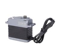 POENVFPO Servo sans Balais de 55 Kg, Servo RC à Encodeur Magnétique à Engrenages en Acier Entièrement Métallique à Couple élevé, avec Une Puissance Stable Puissante pour Les Modèles de