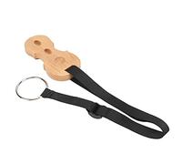 POENVFPO Support de Pique pour Violoncelle, Repose-piqueur en Bois Massif avec Butée Antidérapante et Sangle Réglable, Plaque Antidérapante (Couleur bois)