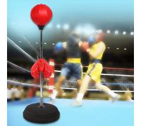 POENVFPO Support de Sac de Boxe avec de Boxe, Tige Métallique à Ressort Peu Encombrante et Facile à Assembler 120-150 Cm, pour L'entraînement de Vitesse et Les Exercices Aérobiques