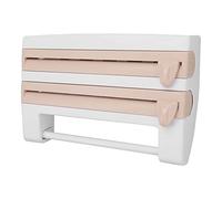 POENVFPO Support Mural Multifonctionnel pour -Film Alimentaire, Installation Facile, pour Utilisation en Cuisine, ABS 765g (Kaki)