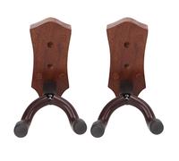 POENVFPO Support Mural pour Guitare en Noyer Noir, Présentoir Mural sécurisé pour Instruments de Musique, Design Peu Encombrant pour Guitare, Mandoline, ukulélé, Studios et Espaces de Vie