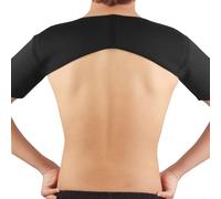 POENVFPO SX641 Orthèse d'épaule Double Sport Noire, Matériau Respirant, Ajustement Confortable, Réglable pour Soulager la Douleur à l'épaule et Soutenir les Articulations