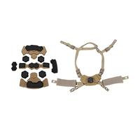 POENVFPO Système de Doublure de Casque Coussinet en éponge Interne Facile à Porter Structure de Support Système de Suspension à Cadran Sangle de Menton pour Casque Fast Mich Wendy Réglable