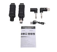 POENVFPO Système de Microphone XLR sans Fil, émetteur et Récepteur sans Fil UHF Plug and Play avec Batterie Rechargeable, pour Microphones et Instruments Dynamiques jusqu'à 100 M de (1 pour 1)