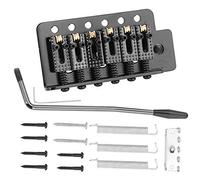 POENVFPO Système de Trémolo, avec Chevalet Vibrato à Verrouillage Simple à Rouleau, Cordier pour Guitare ST, Alliage Cuivre-zinc, Acier et Matériaux Acryliques (BLACK)