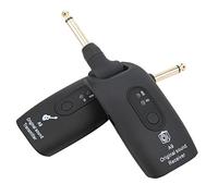 POENVFPO Système sans Fil émetteur-récepteur de Guitare, Câble USB 2,4 GHz, Accessoires pour Instruments de Musique avec Batterie Rechargeable Intégrée, pour Guitare et Basse (BLACK)