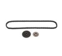 POENVFPO T8F 17T Pignon Avant Arrière 116 Maillons, Kit de Pignon de Chaîne D'entraînement en Acier pour Ty Rod 33 Cc 43 Cc 49 Go Kart Mini Vélo Scooter, avec Haute Précision et