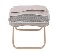 POENVFPO Tabouret Pliant Portable, Structure en Acier au Carbone en Forme de X avec Pochette de Rangement, Poids : 0,5 kg, Idéal pour Le Camping, la Randonnée, la Pêche, Les Concerts et (Kaki)