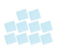 POENVFPO Tapis de Sol Emboîtable en Mousse Peluche, Carreaux Souples EVA pour Salle de Jeux, Exercice, Ensemble de 10 Pièces, Tapis de Jeu pour Enfants 31x30cm (Bleu Clair)