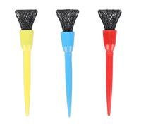 POENVFPO Tee de Golf, Ensemble de 3 Tees de Golf en Plastique et Nylon à Haute élasticité pour la Pratique sur Terrain en Plein Air, Couleur Vibrante Rouge Jaune Bleu (65mm)