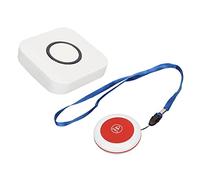 POENVFPO Téléavertisseur sans Fil pour Soignant, Système D'appel D'infirmière SOS étanche IP55 avec 4 Niveaux de Volume pour Restaurant D'hôpital (Prise UE)