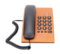 POENVFPO Téléphone Filaire, Téléphone Fixe Domestique sans Batterie, Téléphone de Bureau avec Recomposition, Sonnerie Réglable et combiné Magnétique pour la Maison et Les Affaires (Orange)